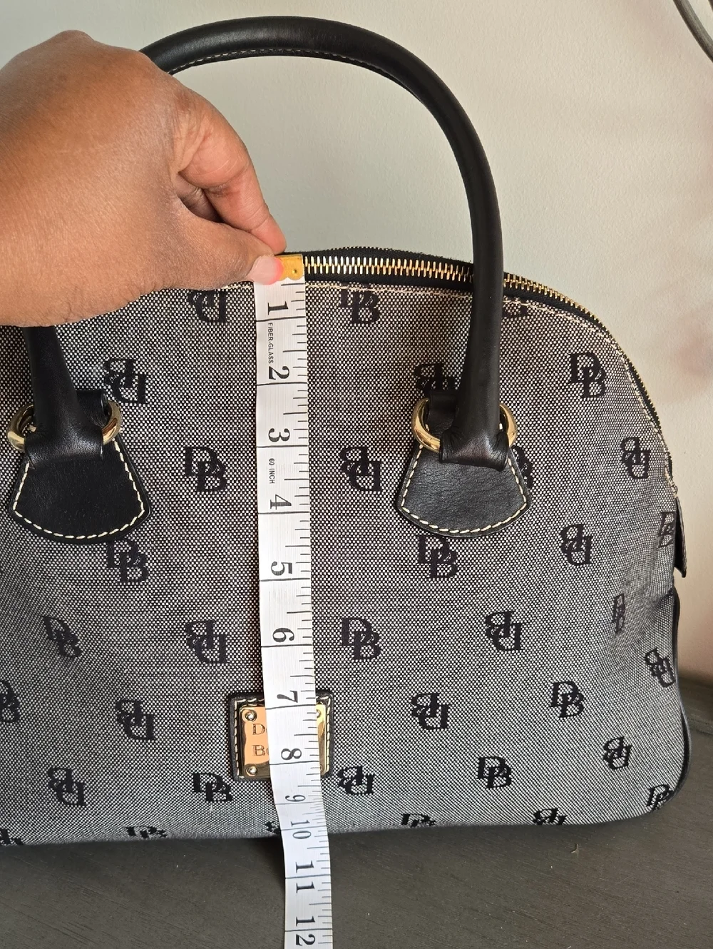 Dooney & Bourke Monogram Dome Satchel Black